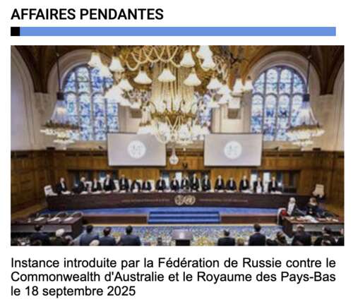 Illustration : Cour internationale de Justice