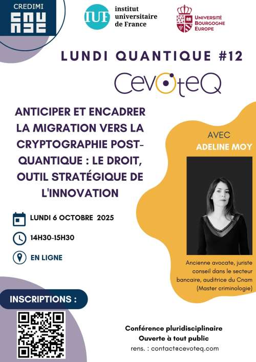 Photo de l'article : 6 octobre - Lundi Quantique #12 avec Adeline Moy (en ligne)