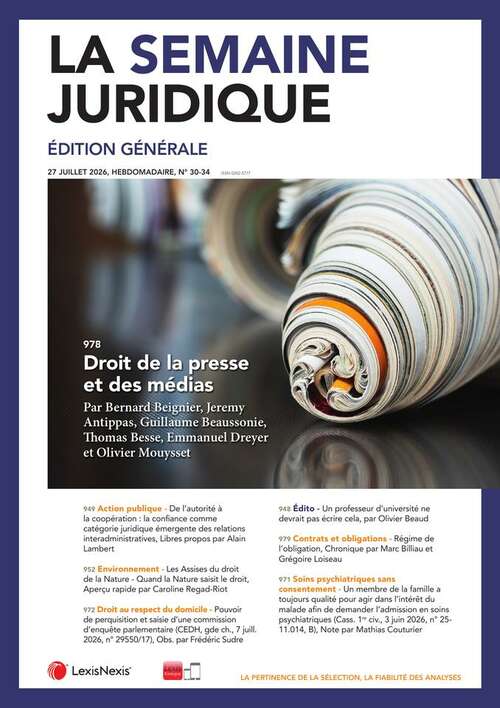 27 juillet 2026 - Publication d'un article de revue Photo de l'article : 27 juillet 2026 - Publication d'un article de revue