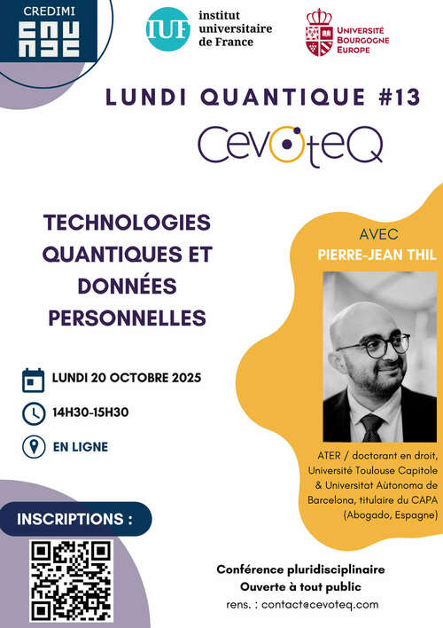 Photo de l'article : 20 octobre - Lundi Quantique #13 avec Pierre-Jean Thil (en ligne)