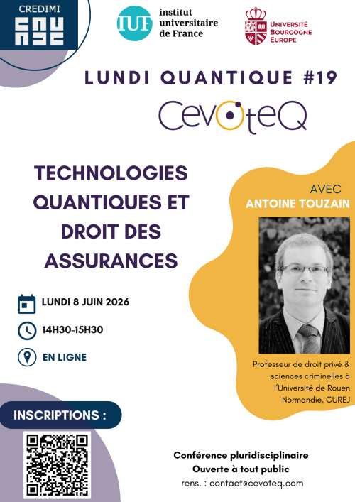 Photo de l'article : 8 juin 2026 - Lundi Quantique #19 avec Antoine Touzain (en ligne)
