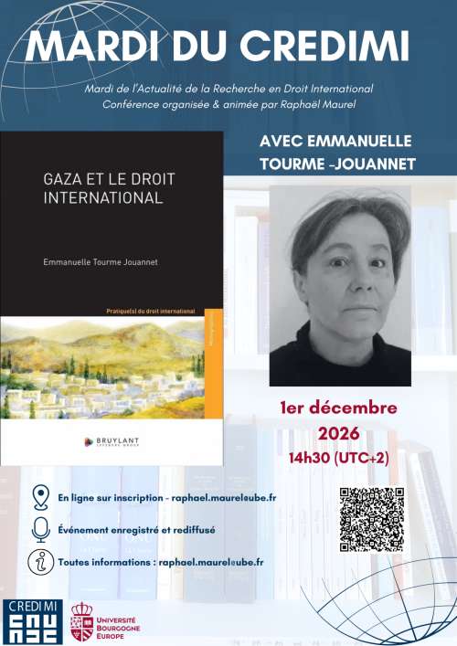 1er décembre 2026 - MARDI du CREDIMI avec Emmanuelle Tourme Jouannet (en ligne) Photo de l'article : 1er décembre 2026 - MARDI du CREDIMI avec Emmanuelle Tourme Jouannet (en ligne)