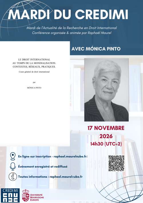 17 novembre 2026 - MARDI du CREDIMI avec Mónica Pinto (en ligne) Photo de l'article : 17 novembre 2026 - MARDI du CREDIMI avec Mónica Pinto (en ligne)