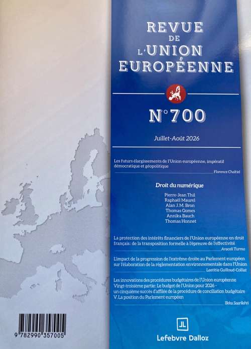 18 juillet 2026 - Publication d'un article de revue Photo de l'article : 18 juillet 2026 - Publication d'un article de revue