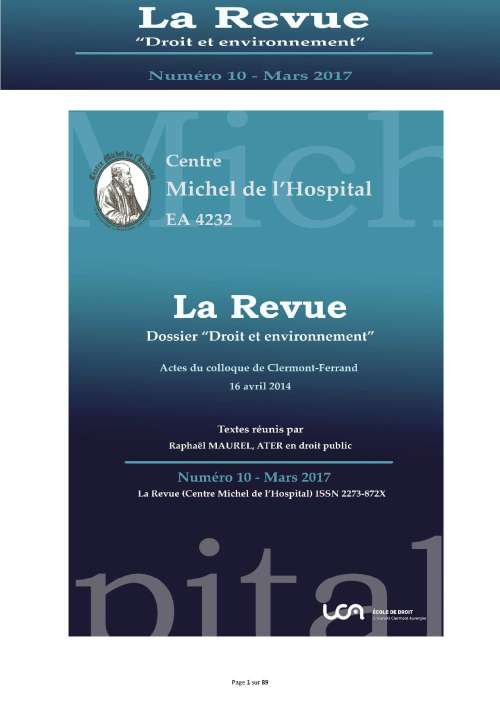 Photo de l'article : Droit et environnement : bilan et perspectives